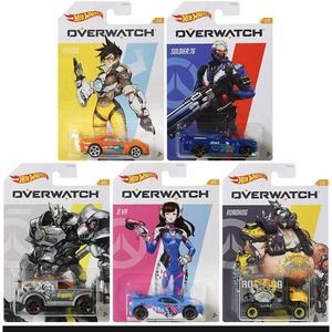 2020 Hot Wheels OVERWATCH Set of 5 Roadhog Soldier:76 Reinhardt D.VA Tracer NEW